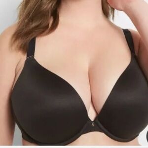 Cacique black satin Boost Plunge padded bra size 40D